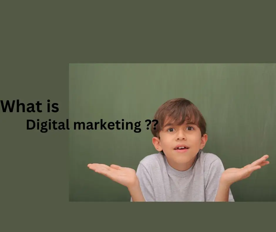 A confused child asking what is digital marketing 